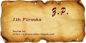 Zih Piroska névjegykártya